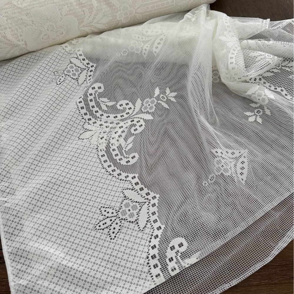 Elegant White Lace Fabric
